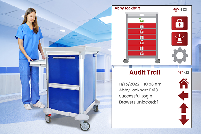 Detecto’s new MobileCare medical carts offer innovative security and customized access restrictions to help curb narcotics theft