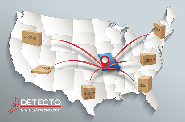 DETECTO’s Webb City, MO factory and headquarters is centrally located in the US for freight distribution.