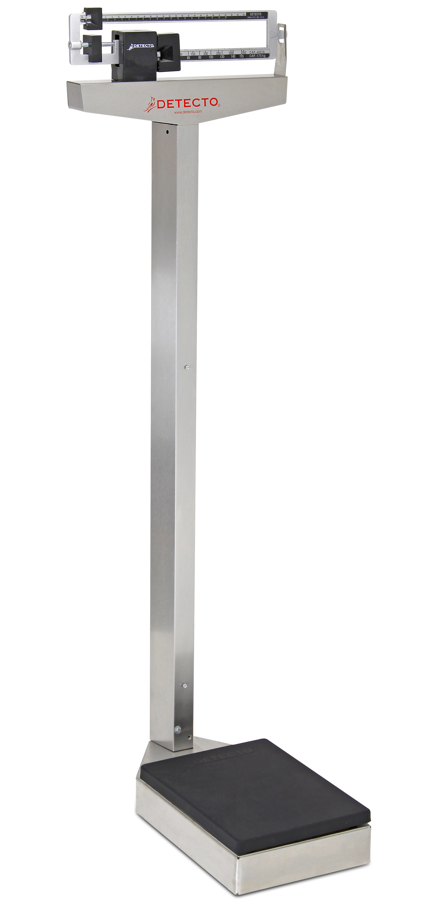 Detecto 339S Stainless Steel Weigh Beam Eye-Level Physician Scale w/ Height  Rod, 400 lb x 4 oz / 175 kg x 100 g Capacity - Scale Warehouse and More