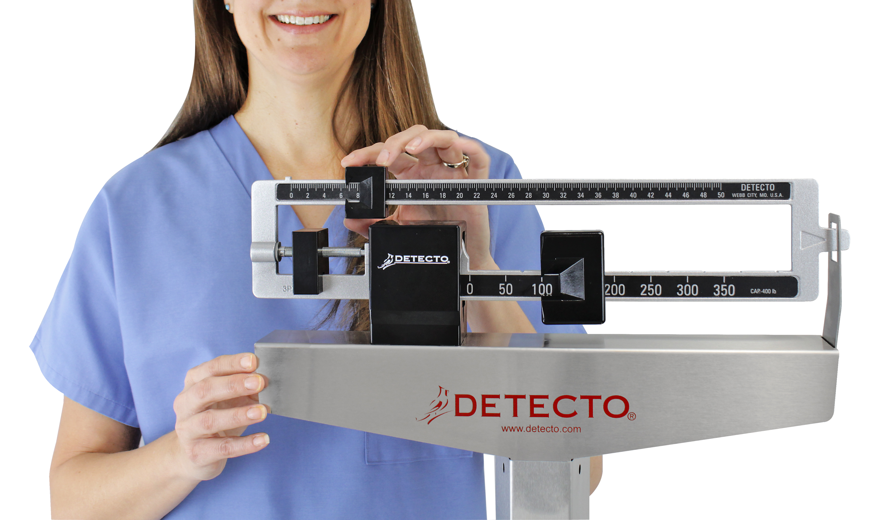 Detecto 439S Stainless Steel Beam Scale with Height Rod