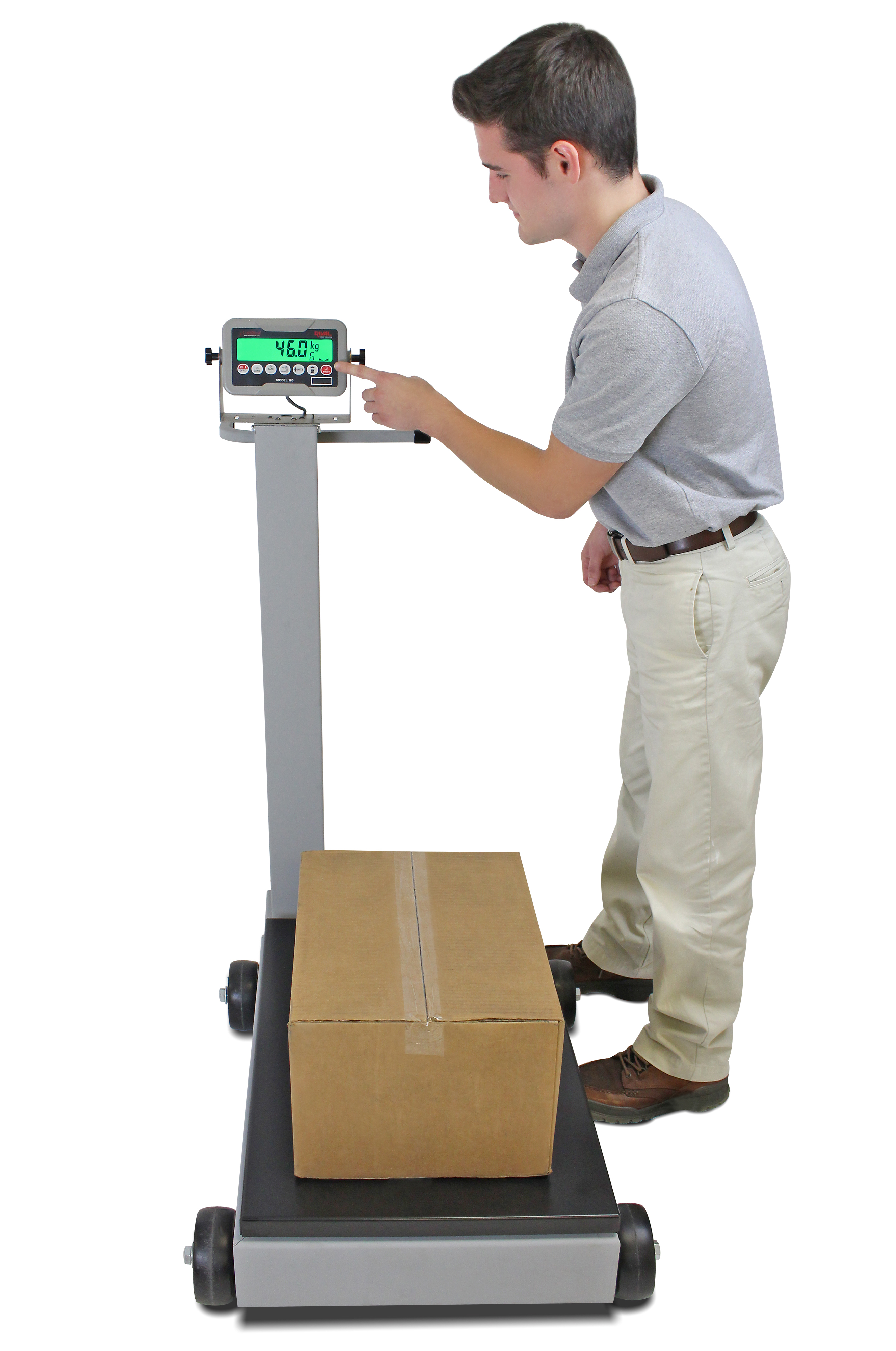 Detecto 854F50PK Portable Mechanical Floor Scale - 500 lb / 200 kg Capacity