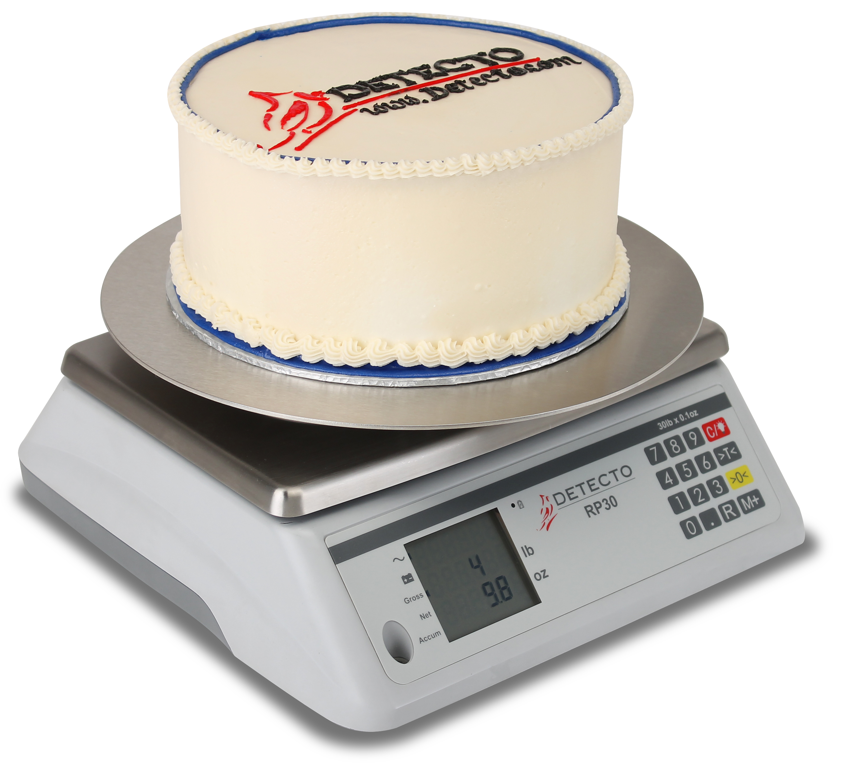 Detecto - RP30R - Round Digital Ingredient Scale-30 lb/15 kg