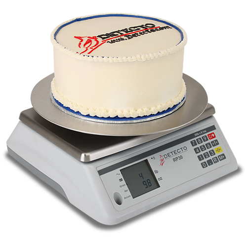 Detecto 1001TBKG USDA-Approved Enamel Baker's Dough Scale & Scoop